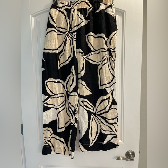 NWT Rachel Zoe WOMENS WIDE LEG PULL ON FLORAL LINEN BLEND PANTS size 2x plus - Picture 1 of 6